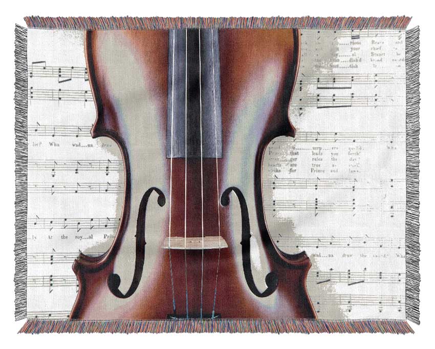 Violin Splendor Woven Blanket