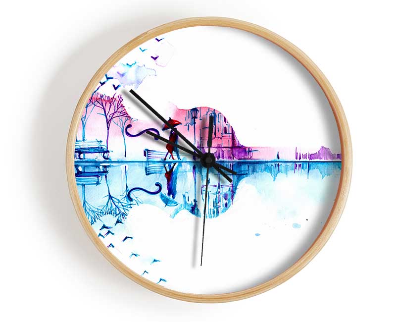 Violin Treeline Clock - Wallart-Direct UK