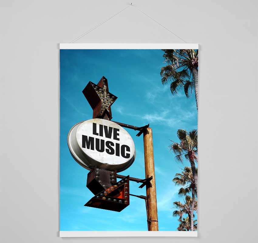 Live Music This Way Hanging Poster - Wallart-Direct UK