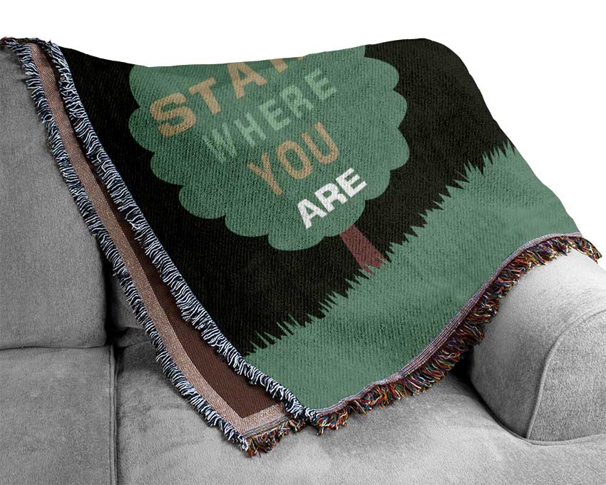 Start Where You Are Woven Blanket