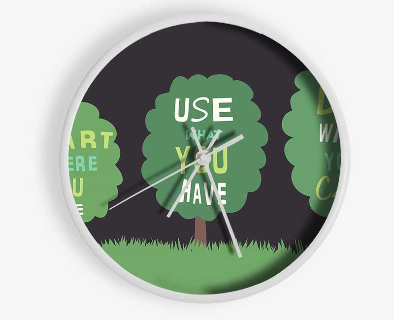 Start Where You Are Clock - Wallart-Direct UK