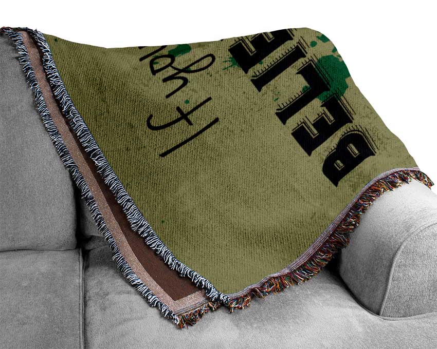 If You Believe It Football Woven Blanket