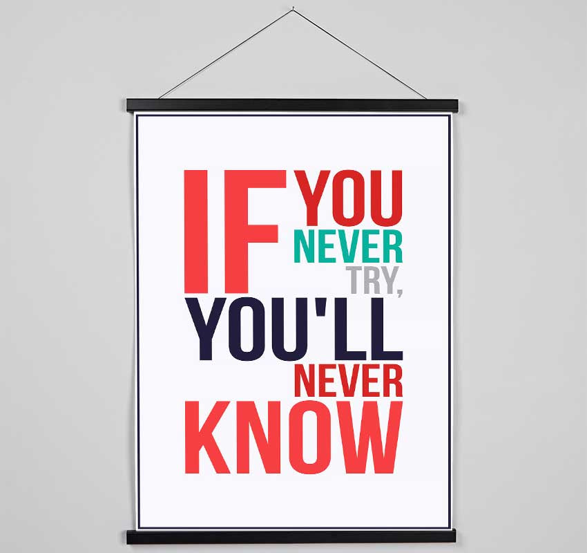 If You Never Try 1 Hanging Poster - Wallart-Direct UK