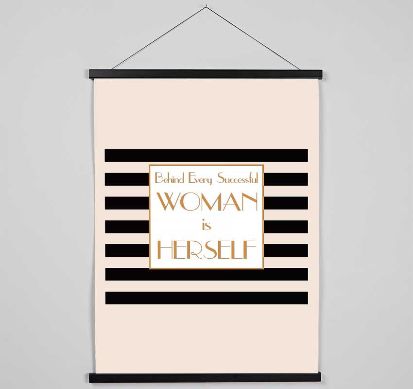 Behind Every Successful Woman Hanging Poster - Wallart-Direct UK