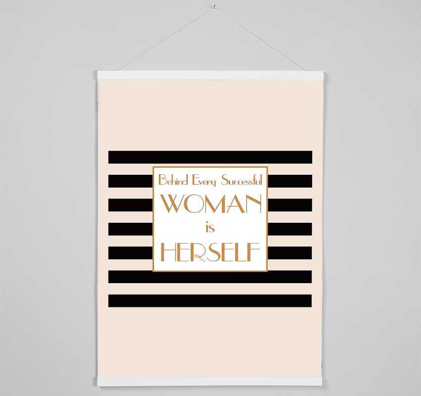 Behind Every Successful Woman Hanging Poster - Wallart-Direct UK