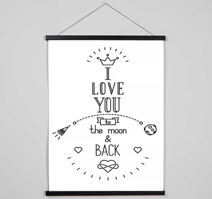 I Love You To The Moon And Back 4 Hanging Poster - Wallart-Direct UK