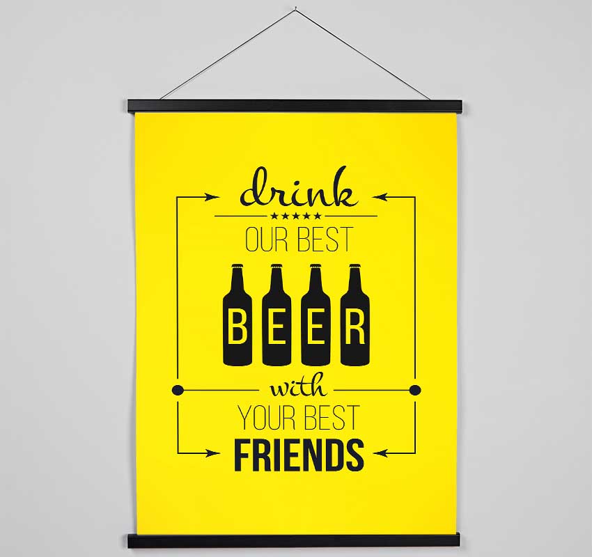 Drink Our Best Beer Hanging Poster - Wallart-Direct UK