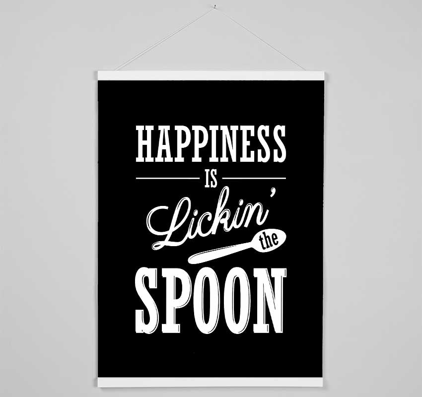 Happiness Is Lickin The Spoon Hanging Poster - Wallart-Direct UK