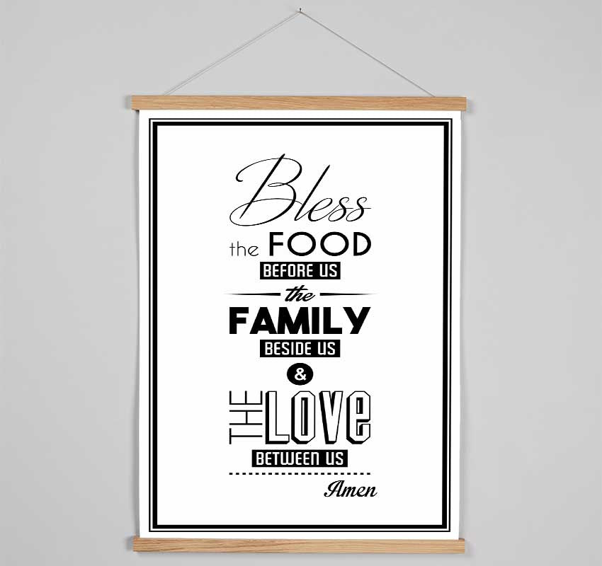 Bless The Food Before Us 2 Hanging Poster - Wallart-Direct UK