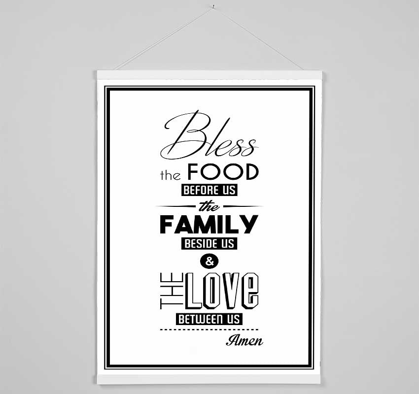 Bless The Food Before Us 2 Hanging Poster - Wallart-Direct UK