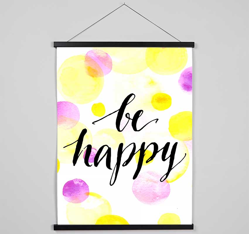 Be Happy 2 Hanging Poster - Wallart-Direct UK