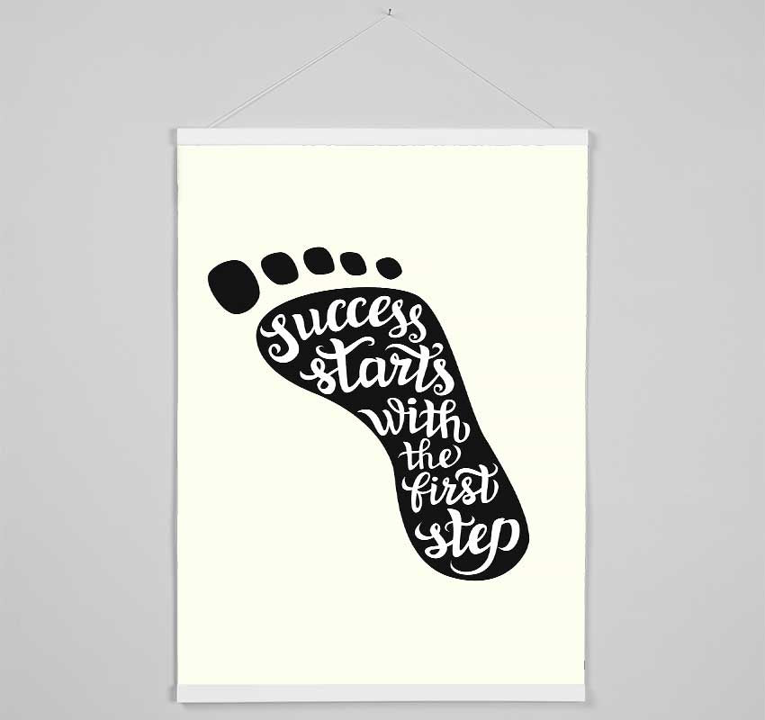 Success Starts With The First Step Hanging Poster - Wallart-Direct UK