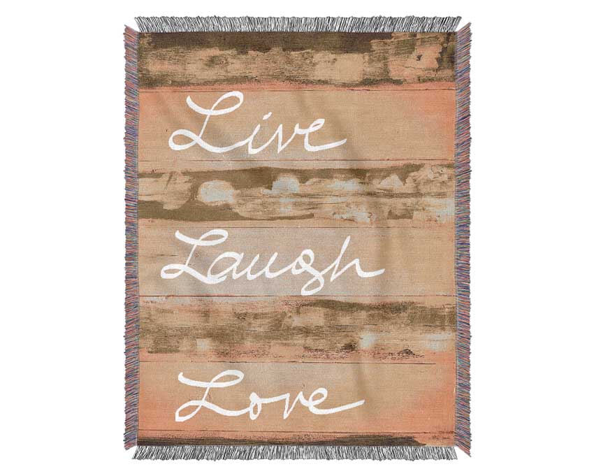 Live Laugh Love 3 Woven Blanket