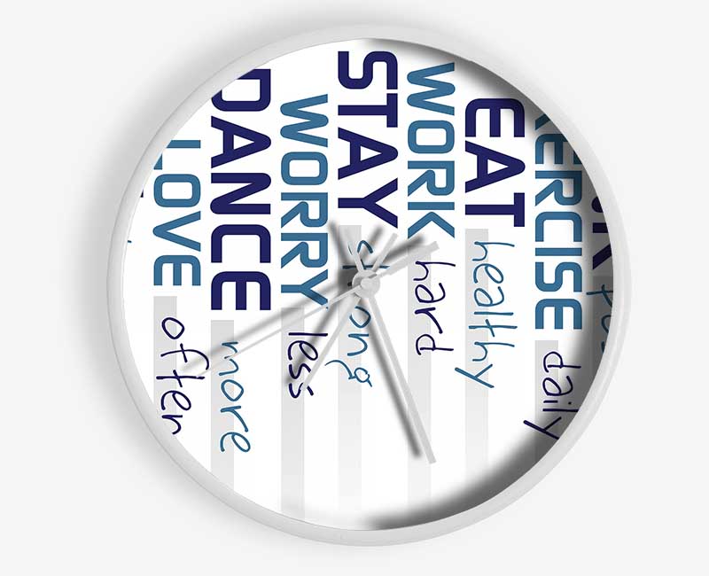 Think Exercise Eat Clock - Wallart-Direct UK