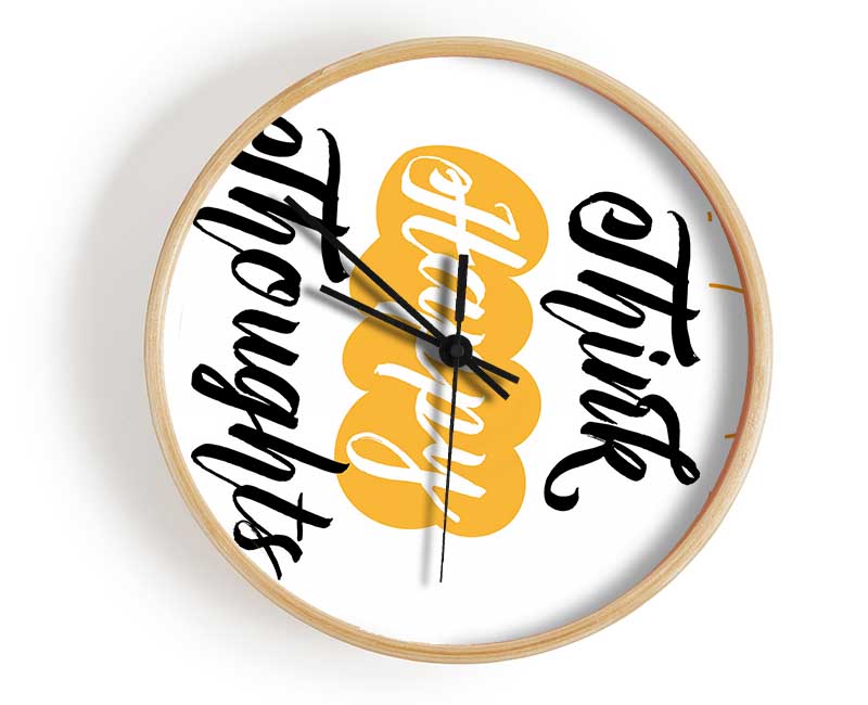 Think Happy Thoughts Clock - Wallart-Direct UK