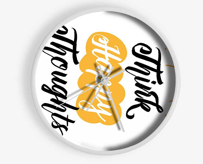 Think Happy Thoughts Clock - Wallart-Direct UK