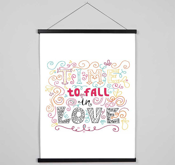 Time To Fall In Love Hanging Poster - Wallart-Direct UK