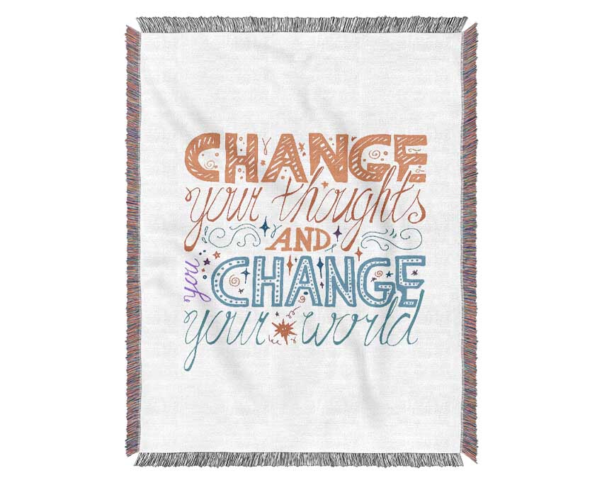 Change Your Thoughts 3 Woven Blanket