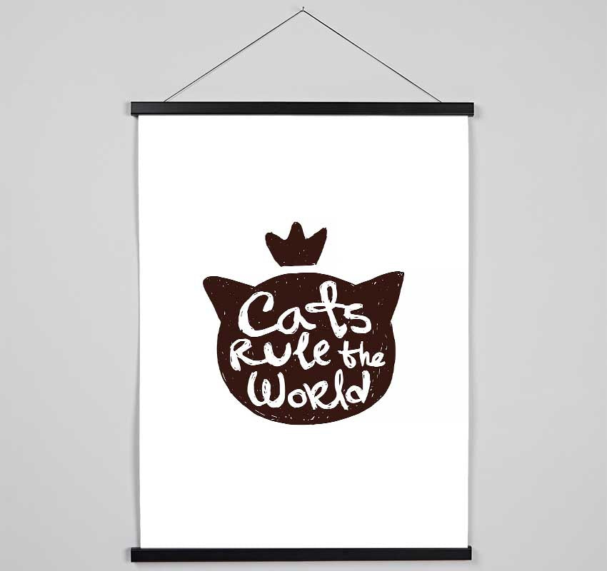 Cats Rule The World Hanging Poster - Wallart-Direct UK