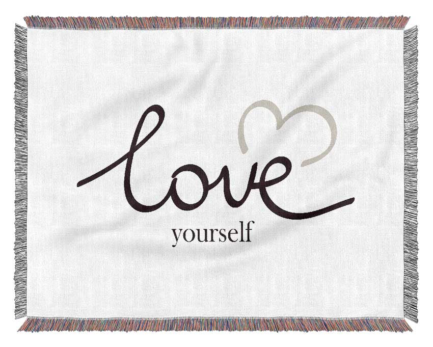 Love Yourself Woven Blanket