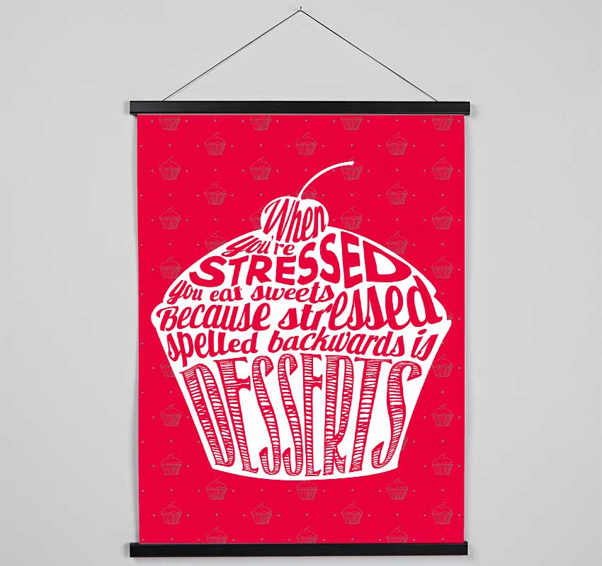 Stressed Spelled Backwards Desserts Hanging Poster - Wallart-Direct UK