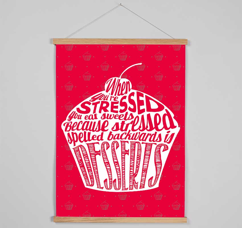 Stressed Spelled Backwards Desserts Hanging Poster - Wallart-Direct UK