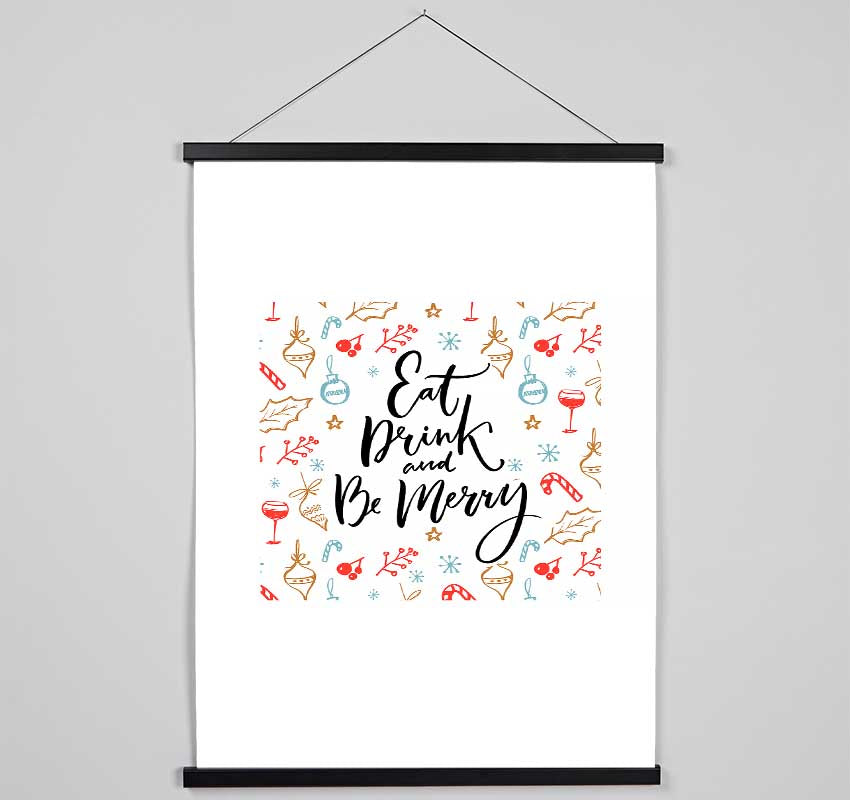 Eat Drink And Be Merry Hanging Poster - Wallart-Direct UK