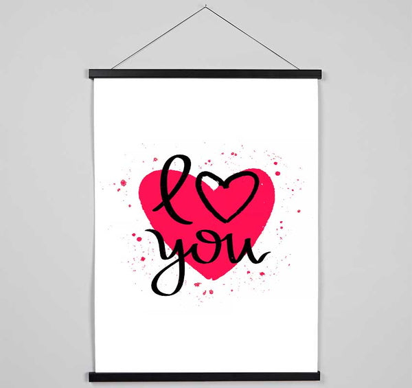 Love You 3 Hanging Poster - Wallart-Direct UK