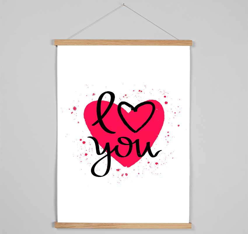 Love You 3 Hanging Poster - Wallart-Direct UK