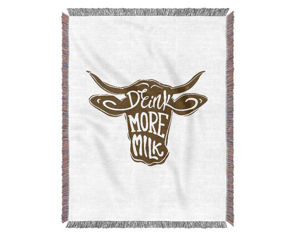 Drink More Milk Woven Blanket