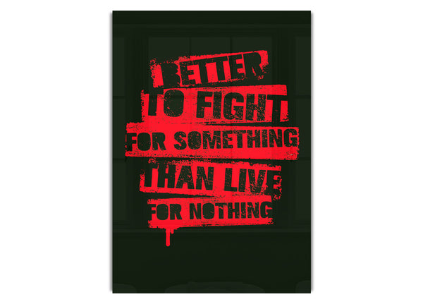 Better To Fight For Something