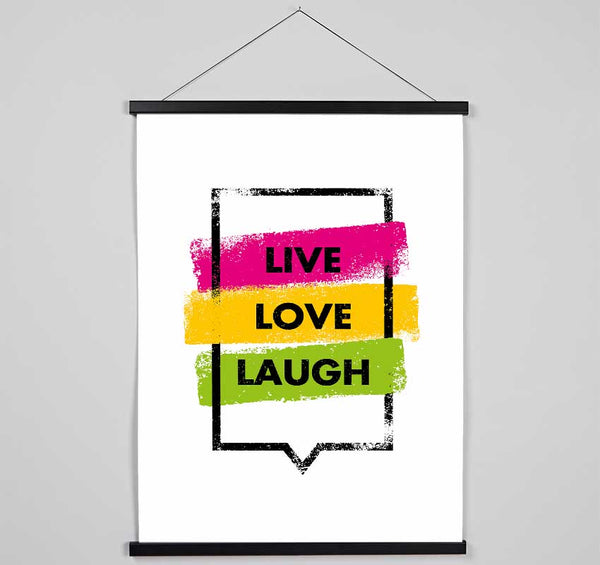 Live Love Laugh 3 Hanging Poster - Wallart-Direct UK