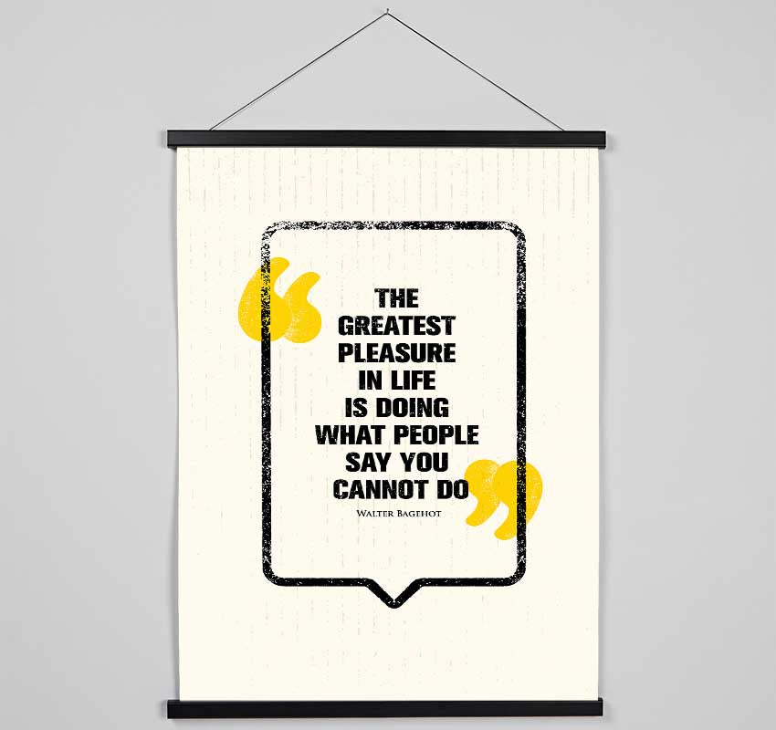 The Greatest Pleasure In Life 4 Hanging Poster - Wallart-Direct UK