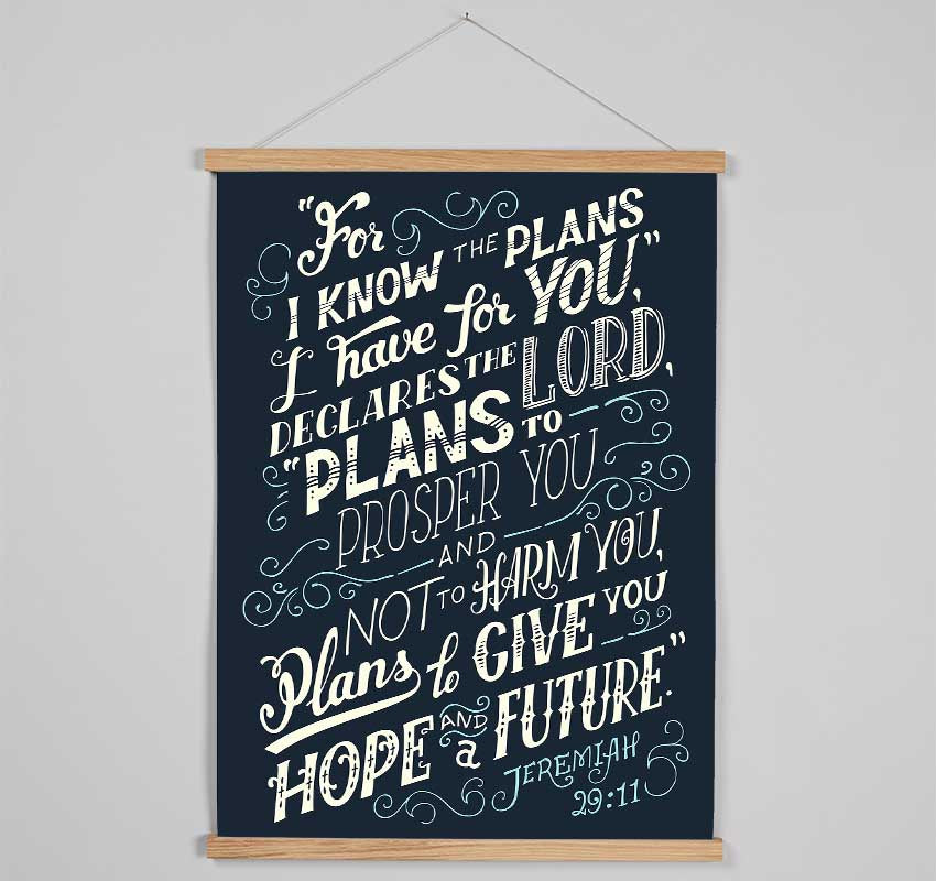 For I Know The Plans I Have For You Hanging Poster - Wallart-Direct UK