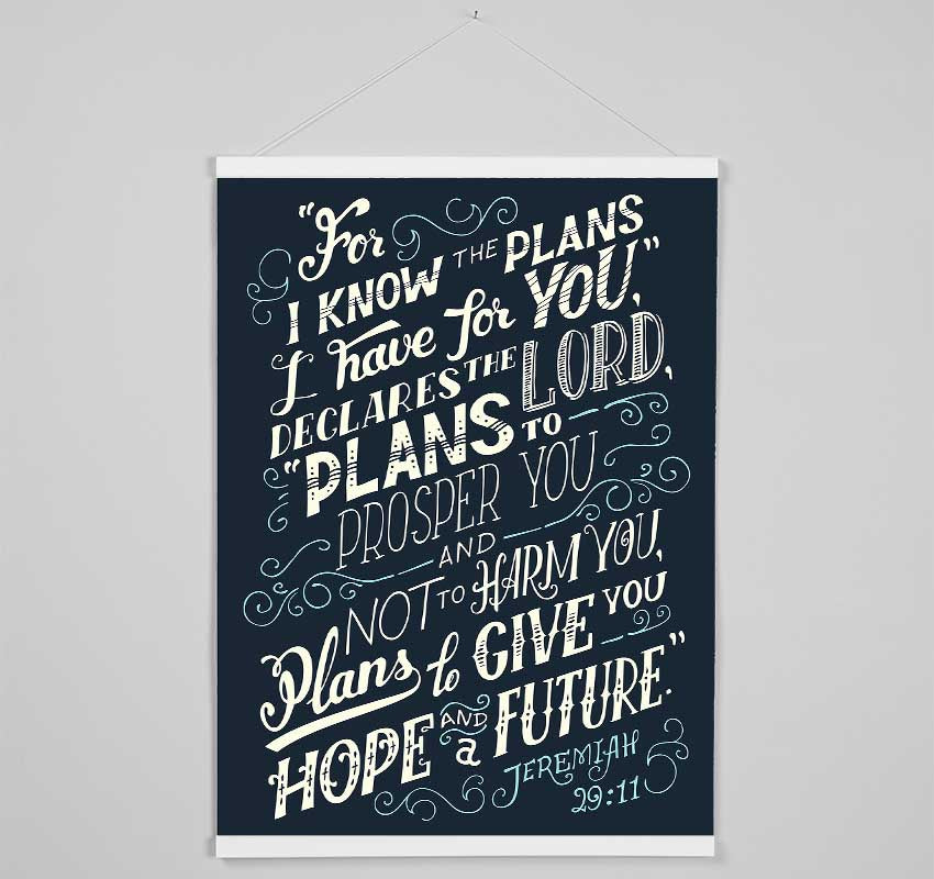 For I Know The Plans I Have For You Hanging Poster - Wallart-Direct UK