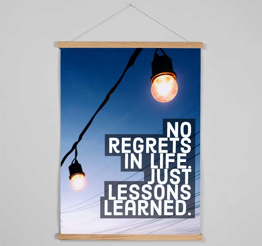 No Regrets In Life Hanging Poster - Wallart-Direct UK