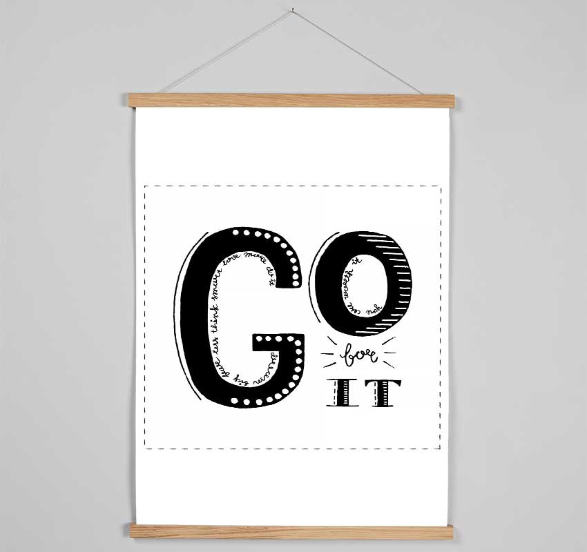 Go For It Hanging Poster - Wallart-Direct UK