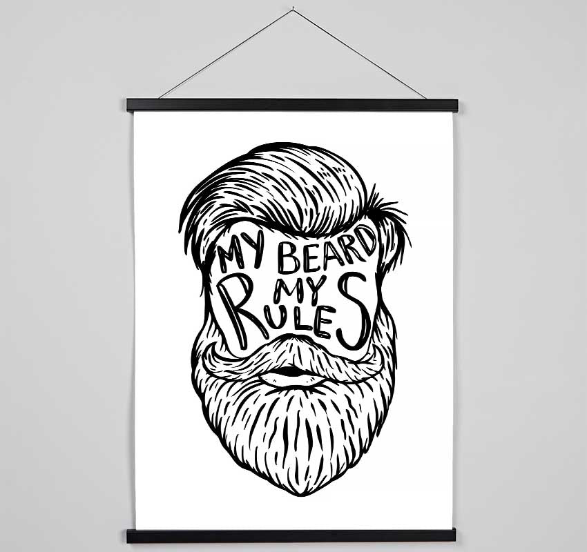 My Beard My Rules Hanging Poster - Wallart-Direct UK