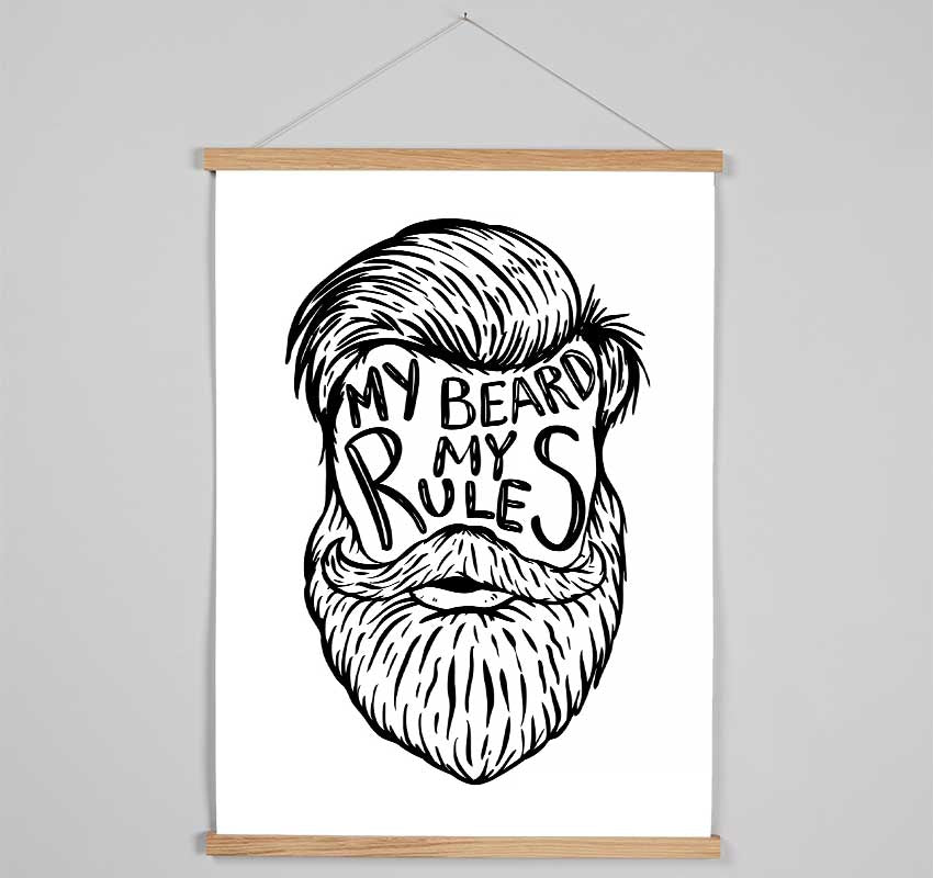 My Beard My Rules Hanging Poster - Wallart-Direct UK