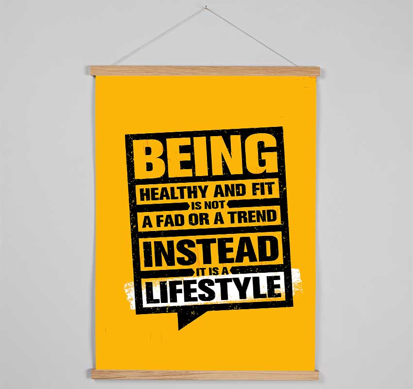 Being Healthy And Fit Hanging Poster - Wallart-Direct UK