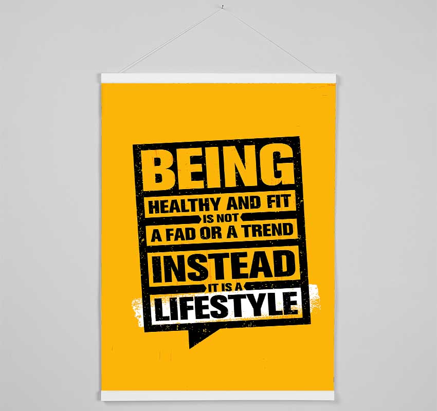 Being Healthy And Fit Hanging Poster - Wallart-Direct UK