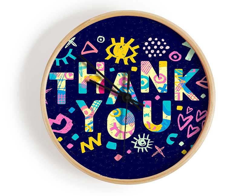 Thank You Clock - Wallart-Direct UK