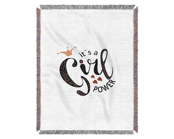 It's A Girl Power Woven Blanket