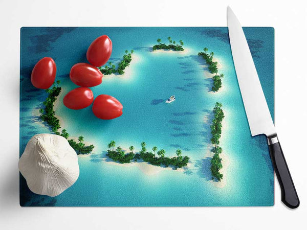 Honeymoon Bay Glass Chopping Board