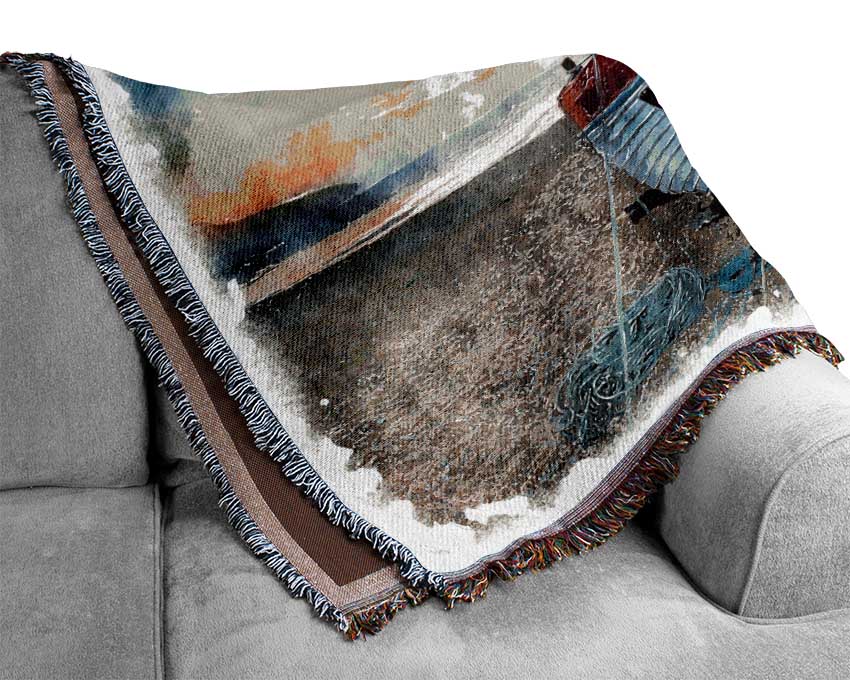 Sailboat Shores Woven Blanket