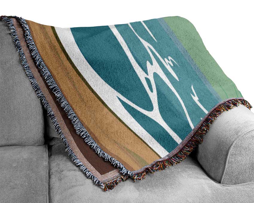 Green Calm Woven Blanket