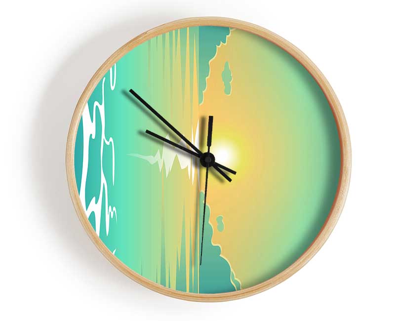 Green Calm Clock - Wallart-Direct UK