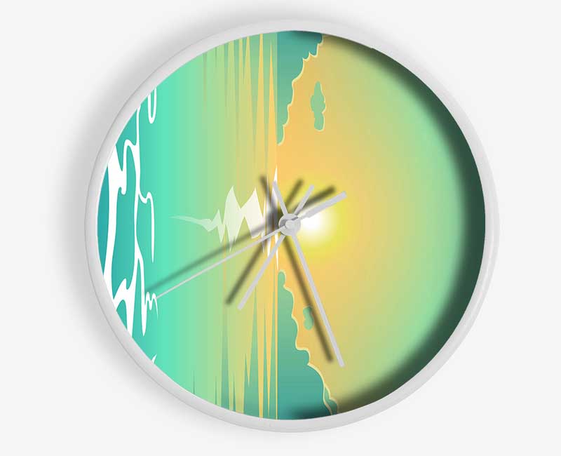 Green Calm Clock - Wallart-Direct UK