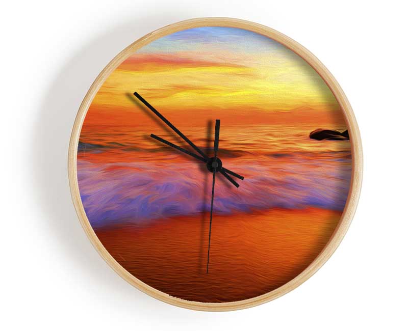 Movement Of The Ocean Waves Clock - Wallart-Direct UK