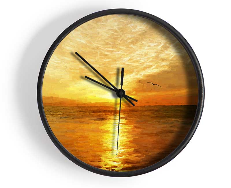 Perfect Sunset Ocean Clock - Wallart-Direct UK